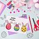 GLOBLELAND Easter Egg Clear Stamps Easter Bunny Ears Silicone Stamps Rubber Transparent Seal Stamps for Card Making DIY Scrapbooking Photo Album Decoration DIY-WH0167-57-0129-2