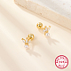 925 Sterling Silver Micro Pave Cubic Zirconia Flower Stud Earrings CX0038-2-2