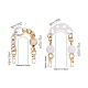 Givenny-eu 2pcs 2 style perles ovales et rondes poignée de sac acrylique FIND-GN0001-16C-3