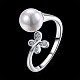 Модные женские латунные кольца для манжеты RJEW-BB27527-7