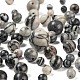 340 pièces 4 style pierre de soie noire naturelle/perles de netstone G-LS0001-38-4