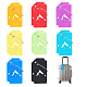 Craspire 16 set di etichette per bagagli in plastica pvc a 8 colori AJEW-CP0001-98-1