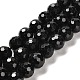 Chapelets de perles en tourmaline noire naturelle G-K345-A04-03-1