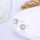 Exquisite 925 Sterling Silver Cubic Zirconia Stud Earrings EJEW-BB20135-5