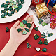 Pandahall Elite 50 Stück 10 Stile Weihnachtsthema undurchsichtige Harz-Cabochons RESI-PH0002-08-4