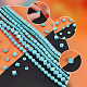Arricraft 6 brins 6 styles brins de perles synthétiques turquoises G-AR0005-11-4