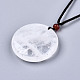 Colliers de pendentif en cristal de quartz naturel NJEW-S421-026-3