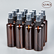 Benecreat 12 упаковка 100 мл янтарно-коричневый пластиковый распылитель для мелкодисперсного тумана с черными крышками DIY-BC0001-06B-6