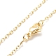 Ожерелье из латунных кабельных цепей для женщин NJEW-P265-42G-1