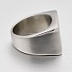 Personalized Retro Men's 316 Stainless Steel Wide Band Finger Rings RJEW-J066-19-19mm-2