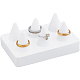 CRASPIRE 6 Slot Finger Rings Diaplay Counter Stand Gesso Cone Ring Jewelry Show Holder Organizer Rack Showcase Storage Tray Trade Countertop for Women Retail Necklaces Bracelet Home Decor ODIS-WH0029-99-1