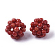 Synthetic Coral Woven Beads CORA-R019-013A-2