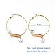 (продажа фабрики ювелирных изделий) латунные серьги-кольца EJEW-JE03939-2