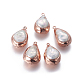 Colgantes naturales de perlas cultivadas de agua dulce PEAR-F011-44RG-1
