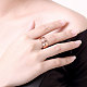 Classic Real Rose Gold Plated Brass Leaf Wide Band Rings RJEW-BB14627-7RG-6
