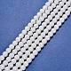Synthétiques agate perles blanches de brins G-D419-6mm-01-1