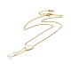 Coeur de coquillage blanc synthétique avec collier pendentif perle en plastique NJEW-G036-05G-3