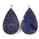 Electroplate Natural Druzy Geode Agate Pendants G-S344-61A-03-2