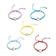 Bracelets coran ajustables cordon polyester ciré AJEW-JB01131-02-1