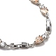 Noble Gift Ideas for Lady Platinum Plated Brass Micro Pave Cubic Zirconia CZ Teardrop Link Chain Bracelets BJEW-L443-06-3
