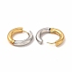 Двухцветные серьги-кольца Huggie из нержавеющей стали 304 для женщин EJEW-C011-07F-2