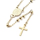 Collares de cuentas de rosario de 202 acero inoxidable NJEW-D060-01B-G-4