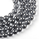Chapelets de perles en verre électroplaqué EGLA-Q062-6mm-A06-1