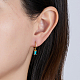 Boucles d'oreilles créoles en argent sterling plaqué or véritable 18 carat pour femme SY2365-11-2