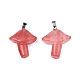 Cherry Quartz Glass Pendants G-R480-02N-2