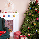 Ahadermaker 6 sacchetto di decorazioni natalizie con pendente a tamburo laser in schiuma a tema natalizio AJEW-GA0005-89-6