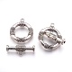 Tibetan Style Alloy Toggle Clasps TIBE-2185-AS-FF-2