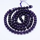 Natural Amethyst Round Bead Strands G-E403-77-2