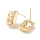 Латунные серьги-гвоздики из циркония KK-E107-22G-2