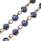 Handmade Glass Faceted Rondelle Beads Chains AJEW-PH00498-03-4