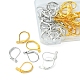 60 Stück 3-farbige Messing-Ohrringe mit Hebelverschluss KK-FS0001-16-4