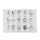シリコーン切手  DIYスクラップブッキング用  装飾的なフォトアルバム  カード作り  スタンプシート  植物模様  11.3x14.6x0.3cm DIY-K021-A01-2