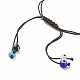 Bracelet de perles tressées en acrylique et alliage avec mauvais œil au chalumeau BJEW-JB08131-02-6