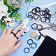 UNICRAFTALE 24pcs 8 Sizes Black Blank Core Finger Rings Stainless Steel Grooved Finger Ring Wide Band Round Empty Ring for Inlay Ring Jewelry Making Gift Size 5-14 STAS-UN0041-46EB-2