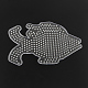 Tableros de pescado abc plásticos utilizados para los hama beads de 5x5 mm de diy X-DIY-Q009-34-2