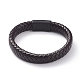 Unisex Leather Cord Weave Bracelets BJEW-JB04893-05-1