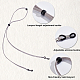 GORGECRAFT 10Pcs Eyeglass Strap Necklace Glasses Chain Loops Face Chains Holder Adjustable Sunglasses Lanyard Cord Retainer With Stainless Steel & Rubber Findings Acylic Beads For Men Women AJEW-GF0005-73-3