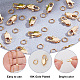 GOMAKERER 30Pcs Brass Lobster Claw Clasps with 30Pcs Open Jump Rings KK-GO0001-15-3