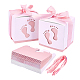 Pandahall 60 establece huellas de bebé recién nacido cajas de dulces CON-WH0072-22B-1
