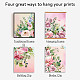 SUPERDANT 6 PCS Flowers Wall Art Prints Pink Rose Canvas Art Foliage Berries Painting Decorative Wall Art Pictures for Living Room Dining Room TV wall Decor 25x20cm (No Frame) AJEW-WH0173-054-7