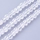 Grado de hilos de perlas de cristal de cuarzo naturales G-F619-34-1