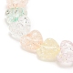 Bracelet extensible perlé coeur acrylique couleur bonbon pour femme BJEW-JB08240-4