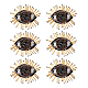 Ahandmaker 6 Stück Augenperlenflecken für Kleidung PATC-WH0007-01-1