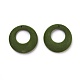 フロッキーアクリルパーツ  リング  濃い緑  26.5~27x4mm  穴：1.2mm OACR-I001-E08-2