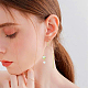 Superfindings 36 pièce 3 styles de boucles d'oreilles en laiton plaqué or 18 carats KK-FH0004-81-6