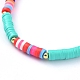 Handgefertigte Heishi Perlen Stretch Armbänder aus Fimo BJEW-JB05078-04-4